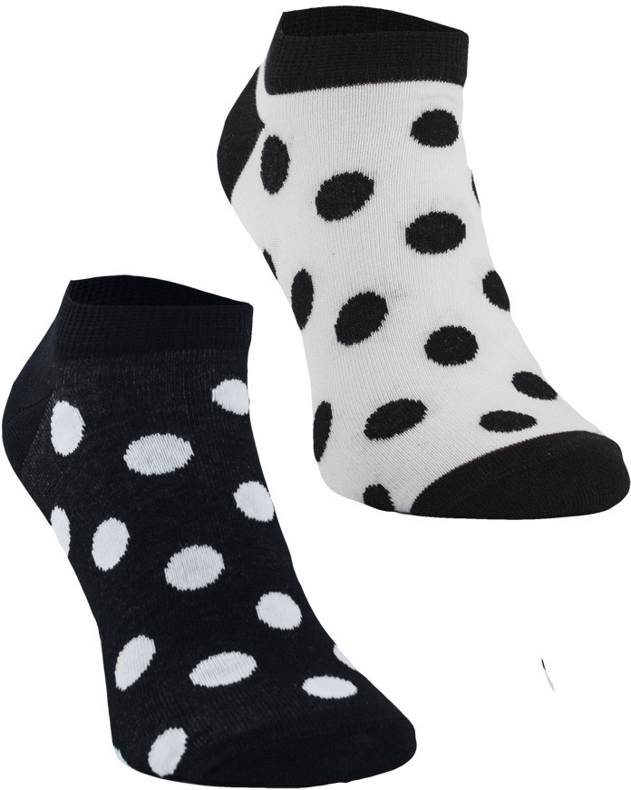 Todo Socks Stopki Todo Socks - czarno-białe GROCHY - monochromatyczne