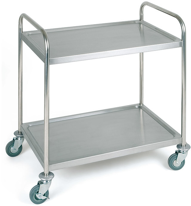 APS Wózek kelnerski dwupółkowy ze stali nierdzewnej 910x590x930 mm | 11977 11977