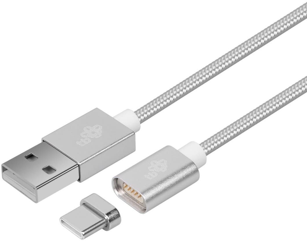TB Kabel magnetyczny USB C USB srebrny 1 m AKTBXKUCMAG001S