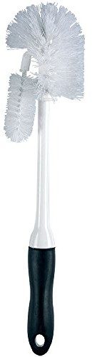 homeXpert MSV 100107 szczotka do WC szczotka z butelką tworzywo sztuczne białe 38 x 12 x 8 cm 100107