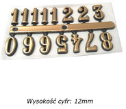 Atrix Komplet plastikowych cyfr arabskich 12mm