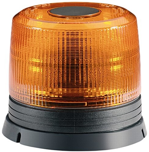 HELLA KLX (Xenon lampa sygnalizacyjno-ostrzegawcza), światło uprawy, funkcja oświetlenia blitzende na stałe, wytrzymały poliwęglan kuchenny żółty, czarna obudowa cokół, 12 V, 2RL 007 017 061 2RL 007 017-061