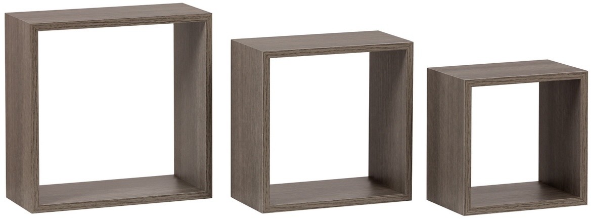 Półka ścienna zestaw 3 szt., dąb sonoma