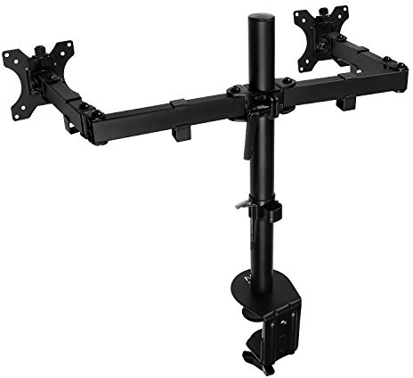Ewent ew1512 ergonomiczny i zajmujący mało miejsca Desk Mount do dwóch monitorów, 68,58 cm (27 cali) EW1512