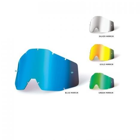 Unbekannt 100% Kids do szklany accuri/Strata Srebrny odbijające światło  antifog, niebieski, jeden rozmiar 51003-002-02_Bleu