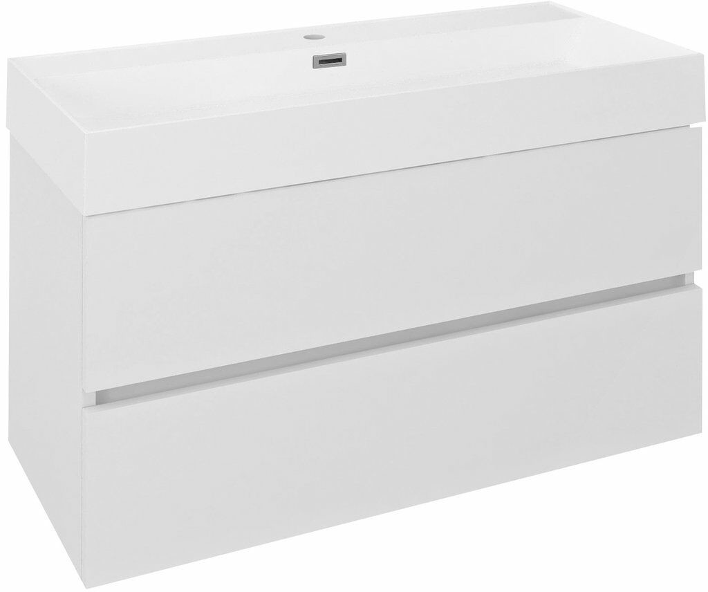 Sapho ODETTA szafka umywalkowa 95x50x43,5cm biały połysk DT100-3030