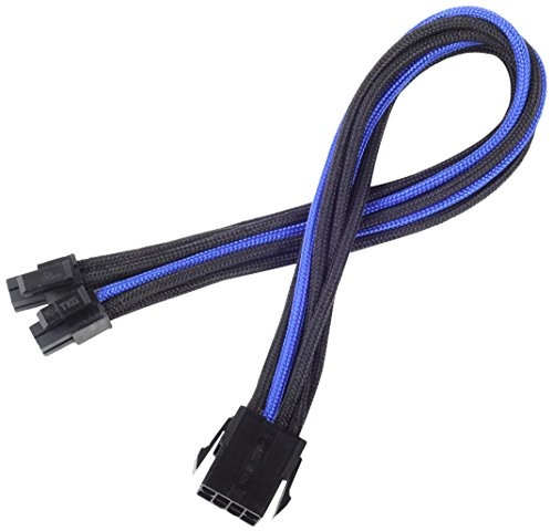 Silverstone Adapter EPS 8-Pin na EPS/ATX 4+4-Pin 30cm czarno niebieski SST-PP07-EPS8BA