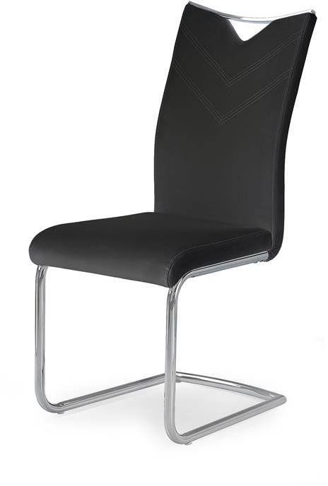 Halmar Designerskie krzesło na płozach K224 czarne V-CH-K/224-KR-CZARNY