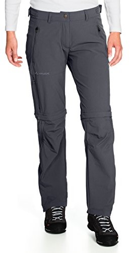 Vaude Farley Stretch Zip Off T-Zip Damesbroek, black, lang, maat 42 401440106420