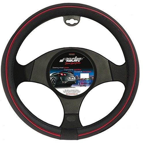 Simoni Racing CVT/40 uniwersalny pokrowiec na kierownicę, czarny, czerwony Seam SR CVT40