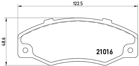 BREMBO Zestaw klocków hamulcowych, hamulce tarczowe P 68 016
