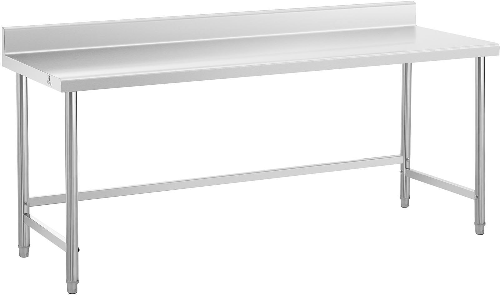 Royal Stół ze stali nierdzewnej 200 x 70 cm rant udźwig 95 kg Catering RCAT-200/70-SPS