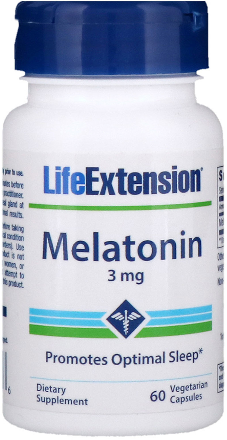 Life Extension LIFE EXTENSION Melatonin 3mg (Melatonina) 60 kapsułek wegetariańskich