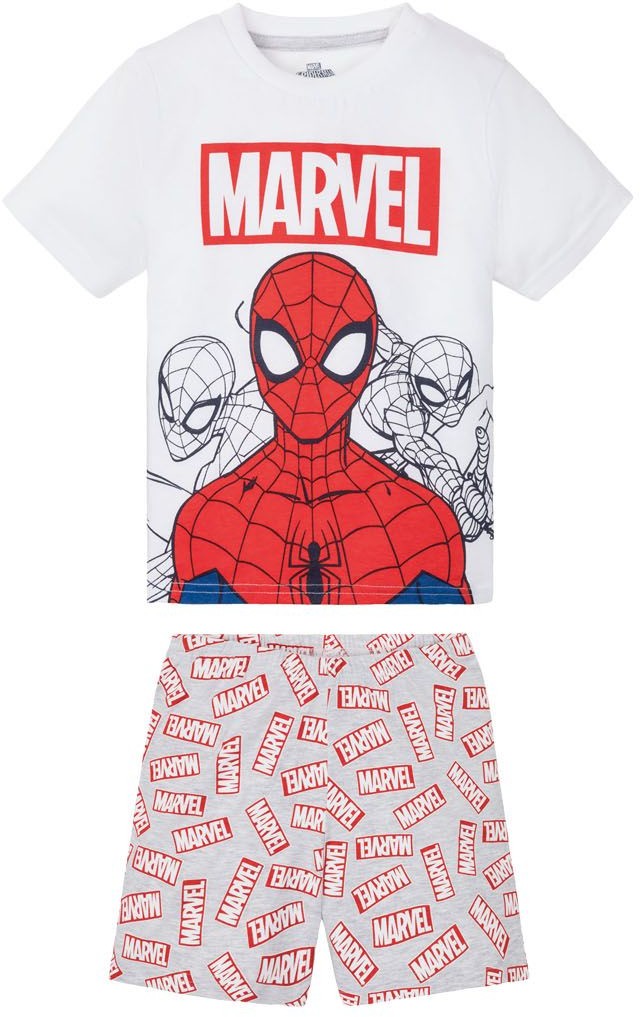 Spiderman Piżama chłopięca z bohaterami bajek (koszulka + spodenki), 1  komplet (110/116, Wzór, promocja - znajdz-taniej.pl