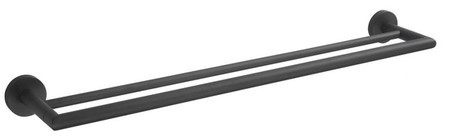 Stella Stella Classic wieszak prosty podwójny 60 cm 07.120-B czarny mat