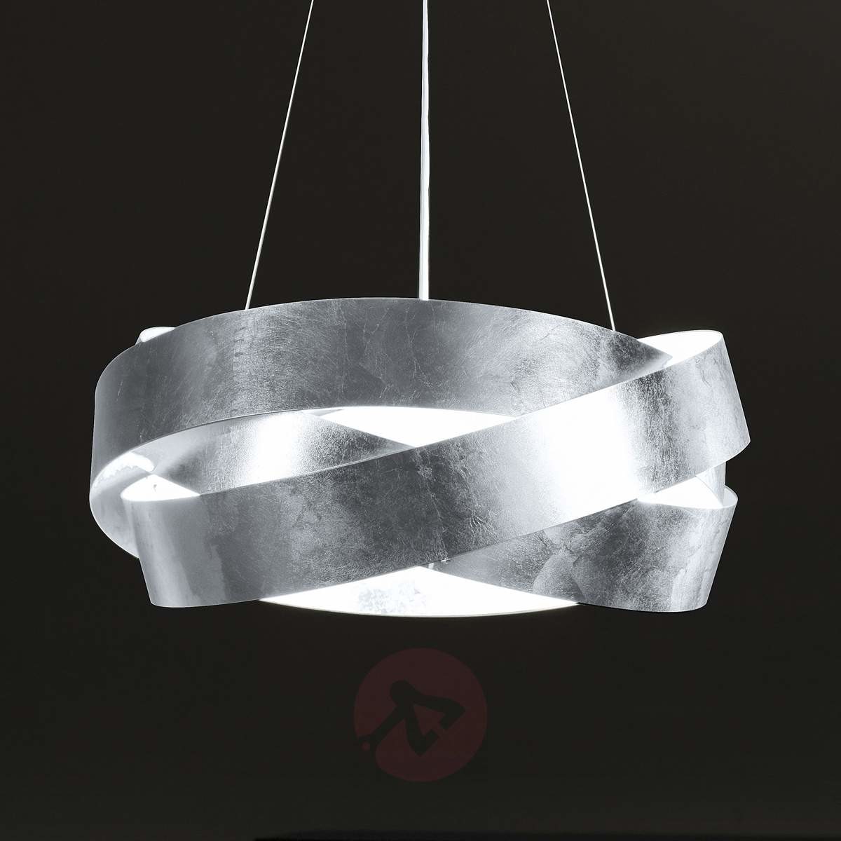 Marchetti Pura - lampa wisząca z płatkowym srebrem
