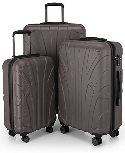Titan SUITLINE - Bagaż podręczny Walizka twarda Walizka Walizka Walizka Walizka Zestaw walizki, 4 rolki, TSA (S, M & L), kolor: S-8801M-T-88011044