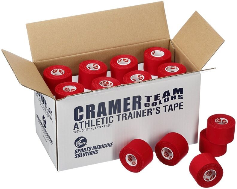 Cramer Products Inc Cramer Team Color Athletic Tape taśma do tejpowania 3,8cm x 9,14m 32 rolki czerwona CR480100 czerwona