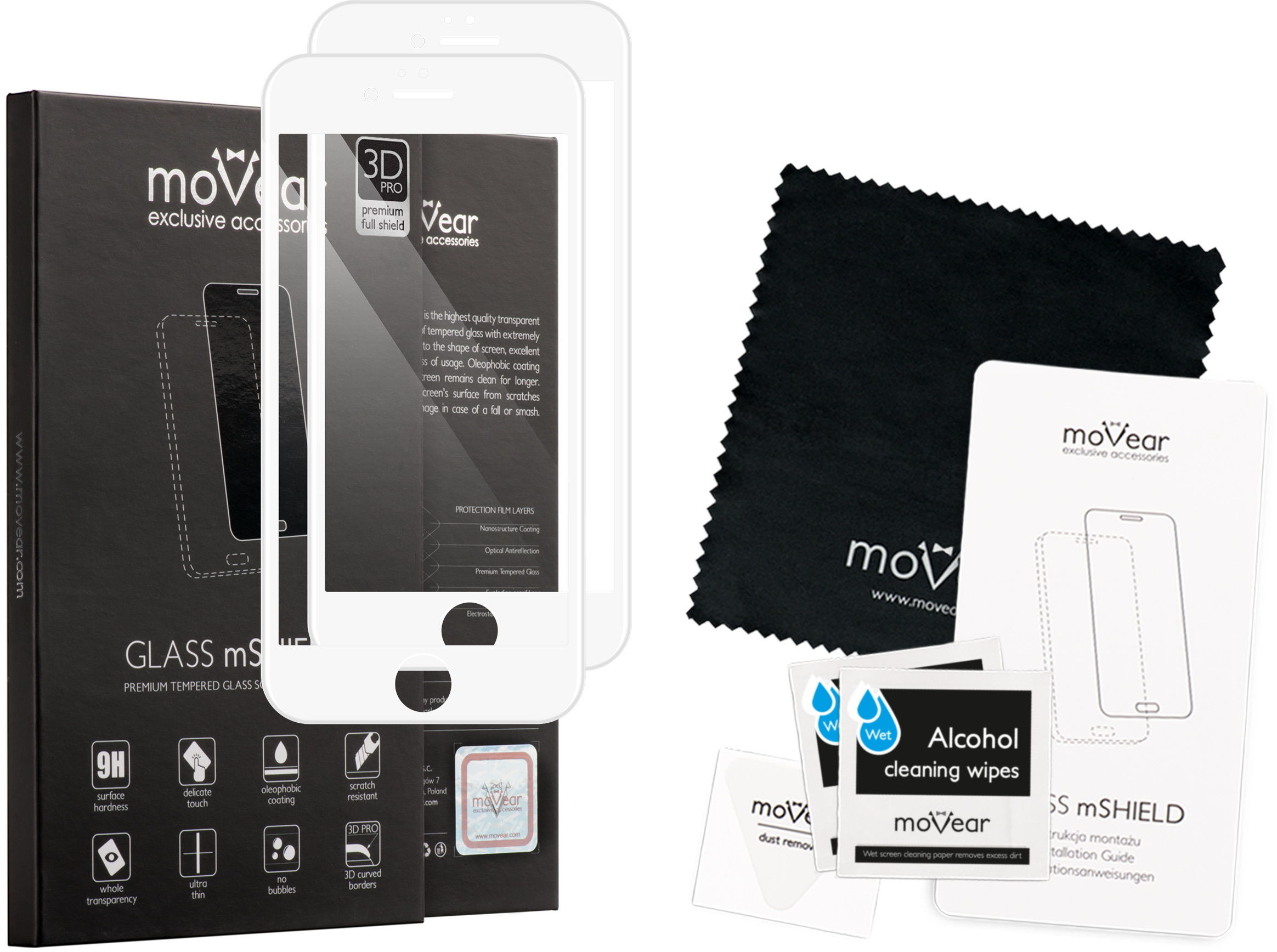 movear 2 szt. Szkło Hartowane 3D na Apple iPhone 6/6s Plus (5.5