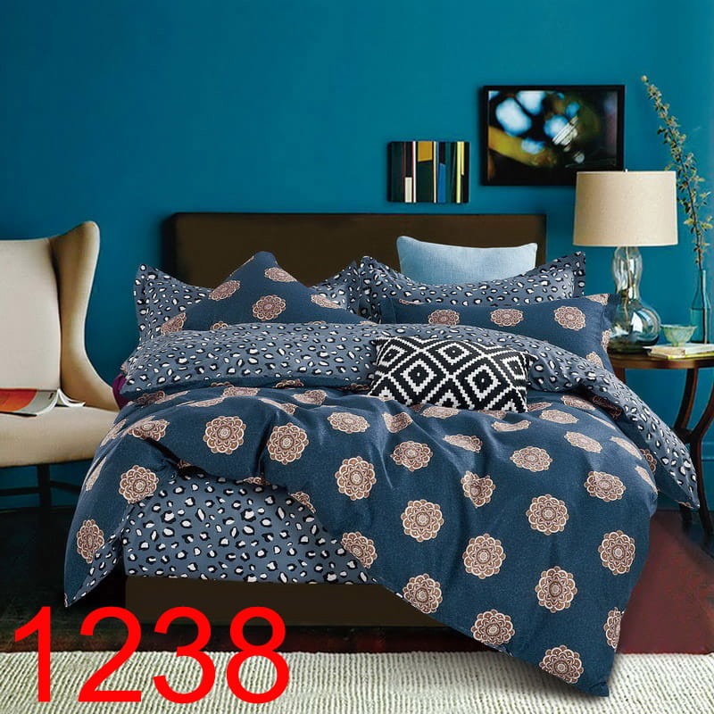 Cotton World Pościel 160x200 bawełniana dwustronna World komplet 3 części 8063-1238