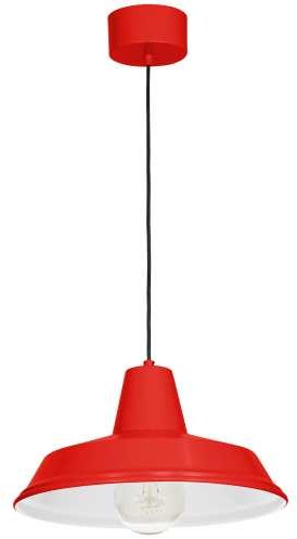 Luminex Lampa wisząca zwis żyrandol Class 1x60W E27 czerwony 4030
