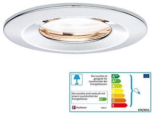 Paulmann Premium EBL zestaw Nova okrągły przyciemniana lampka LED IP65 1 X 7 W 230 V GU10 51 MM chrom/Alu-cynk 93627