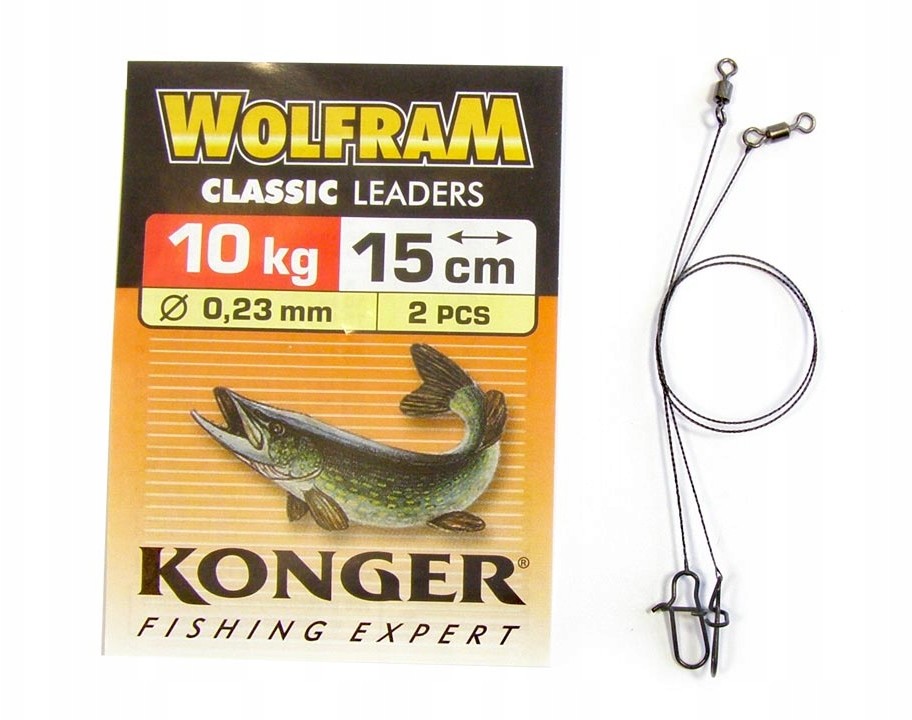 KONGER Przypony Wolframowe 15cm / 10kg - 2szt.
