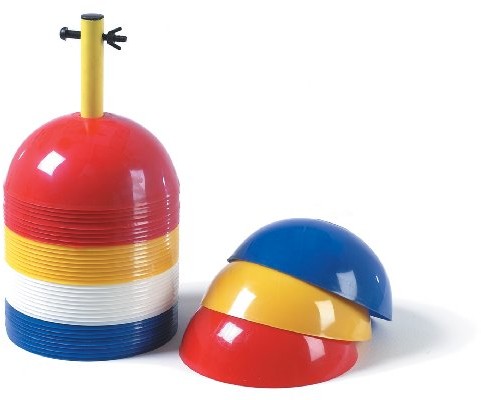 Precision znacznika kapelusików, średnica 20 cm, żółty/czerwony/biały/niebieski, 40 sztuki TR550
