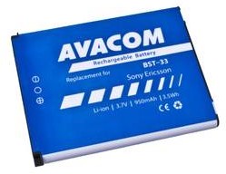 Avacom Bateria do notebooków pro Sony Ericsson K550i K800 W900i Li-Ion 3,7V 950mAh náhrada BST-33) GSSE-W900-S950A)