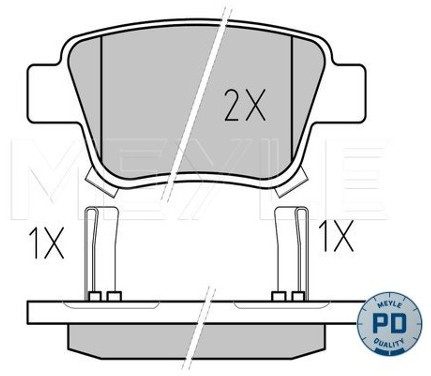 Wulf Gaertner Autoparts Zestaw klocków hamulcowych, hamulce tarczowe Wulf Gaertner Autoparts 025 236 2016/PD