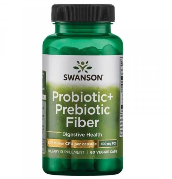 SWANSON Probiotic+Prebiotic Fiber 60 kaps. wege. SW4789