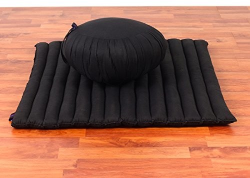 Gymform Leewadee do medytacji poduszka do medytacji Zafu mata do medytacji Zabuton, 76 x 72 x 25 cm, kapok (4250587600551)