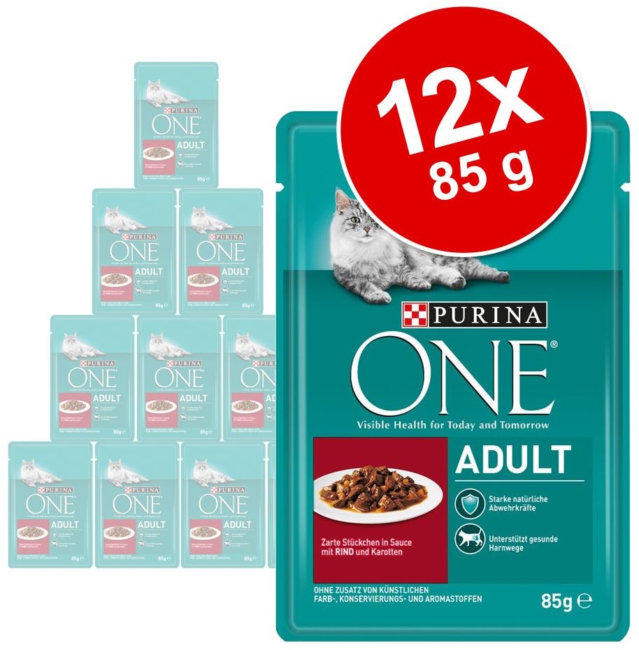 Purina One Senior 7+ 6 x 85 g Kurczak z zieloną fasolką