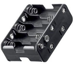 Goobay Uchwyt na baterie Mignon AA akumulatorowa 12 V/15 V z przyłączem Clip