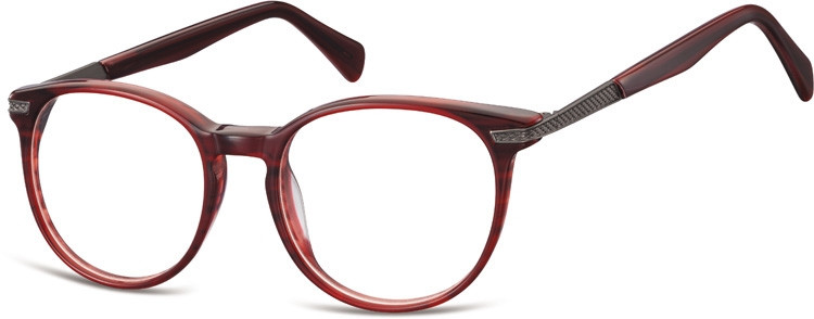 Sunoptic Okrągłe oprawki zerówki korekcyjne AC39F ciemnoczerwone AC39F