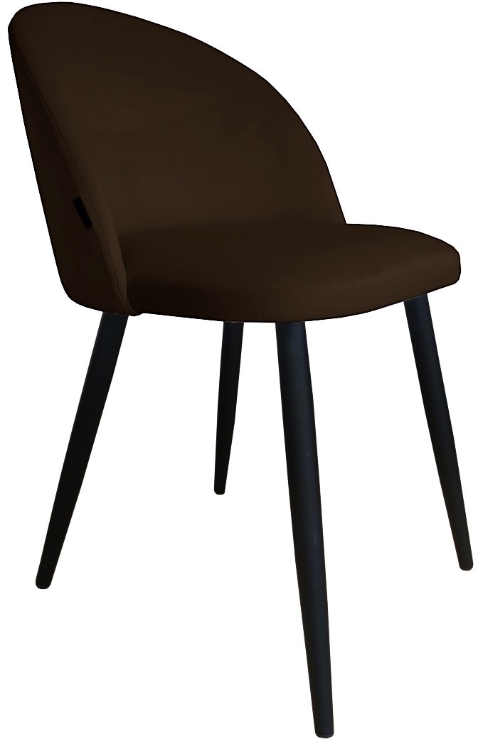 Atos Krzesło CLAUDINE 1 VELVET brązowe na metalowych nogach COLIN-MG05
