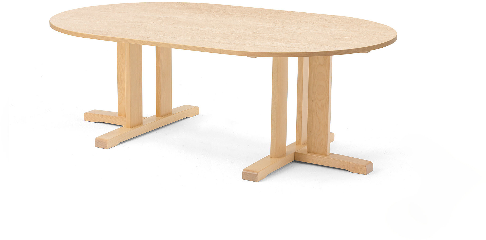 AJ Produkty Stół Kupol, 1500x800x500 mm, dźwiękochłonny, linoleum, beżowy