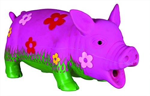 Trixie Latex świnia z kwiatami i Animal Sound, 20 cm, 1 sztuki 4011905351858
