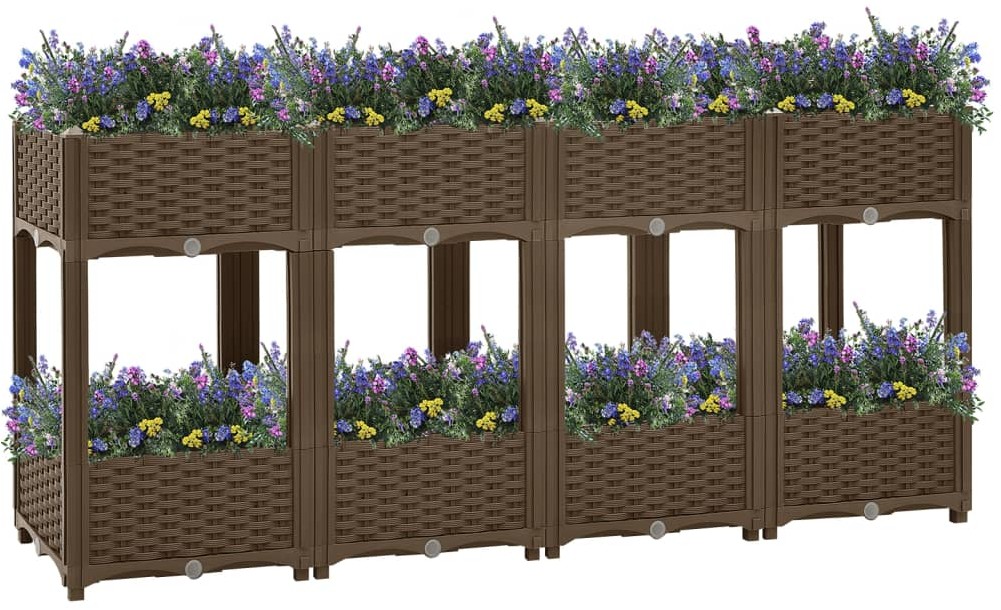 vidaXL Donica do podniesionej rabaty, 160x40x71 cm, polipropylen