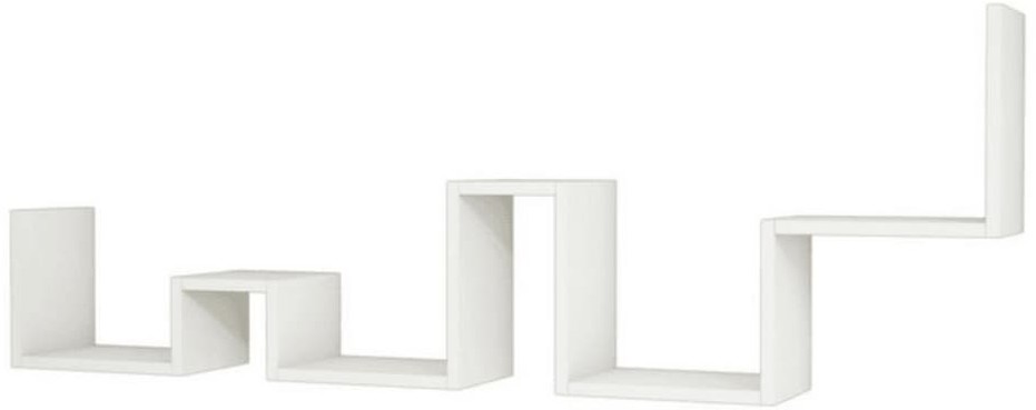 Homemania Homemania Półka ścienna Ladder, 150 x 22 x 53,2 cm, biała RFLN068