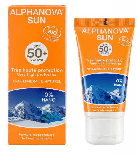 Alphanova Eco and More Sun BIO krem przeciwsłoneczny wodoodporny SPF50+ 0% NANO 50 g