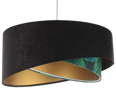 Czarno-zielona lampa wisząca nad stół W1-G04