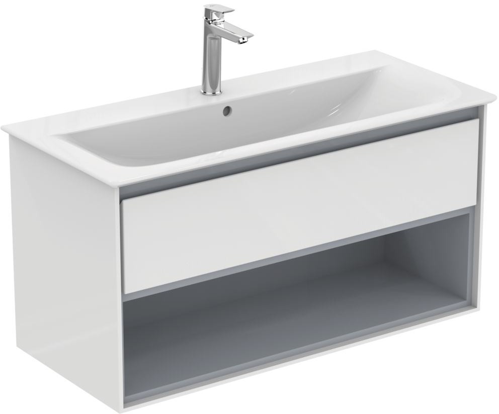 Ideal Standard Connect Air Szafka pod umywalkę 100x51,7x44 cm biała/jasnoszara mat E0828KN