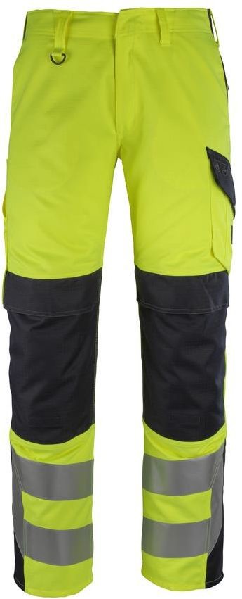 Mascot workwear MULTISAFE SPODNIE Z KIESZENIAMI NA KOLANACH; ŻÓŁTY HI-VIS/CIEMNY GRANAT (90C56)