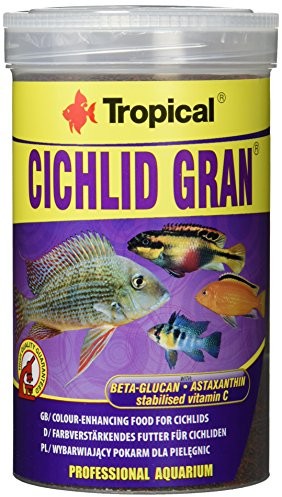 Tropical Cichlid Gran - wzmocniona kolorystycznie granulowana podszewka z beta-glukanu, 1 opakowanie (1 x 1 l)