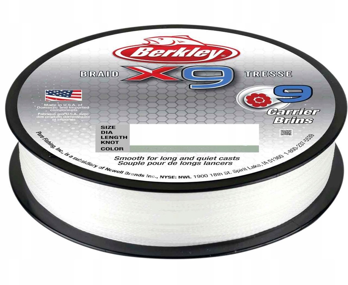 Berkley Plecionka X9 Braid 0,08mm/150m Crystal