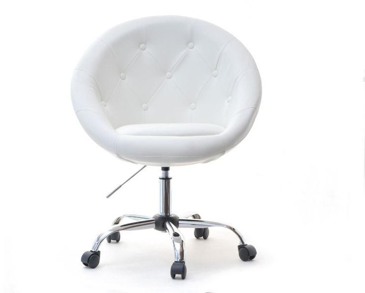 Vanity Krzesło Kosmetyczne Mediolan Białe LOUNGE 4 BIAŁY