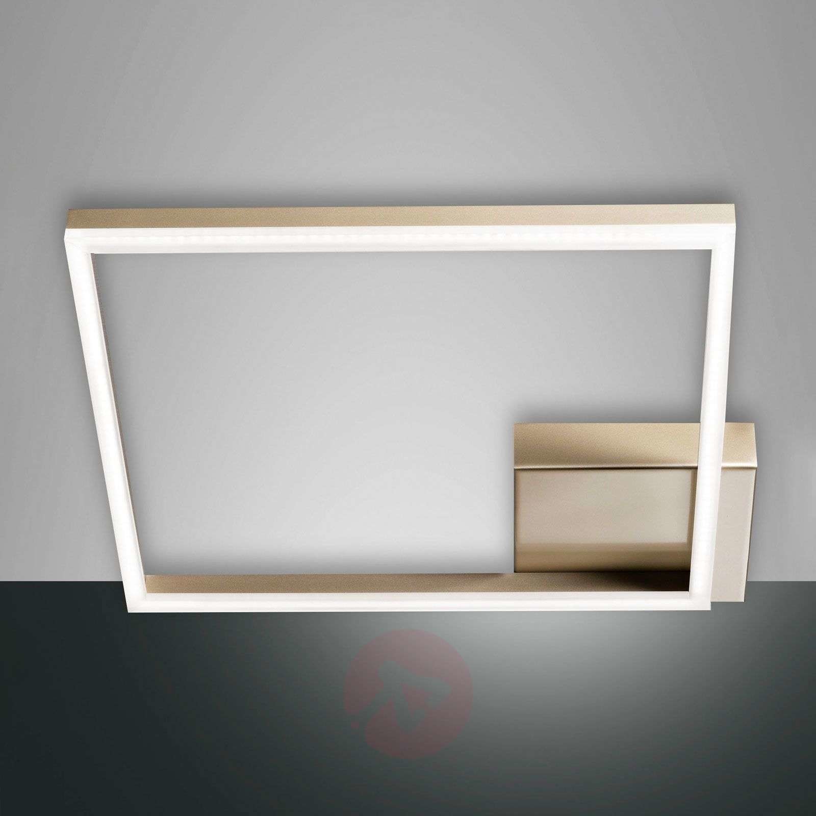 Fabas Luce Lampa sufitowa LED Bard, 42x42cm matowe złoto