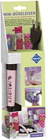 Pebaro Mini żelazko z 2 końcówkami do projektowania materiału, prasowania, patchworku i nanoszenia włókniny. 0210