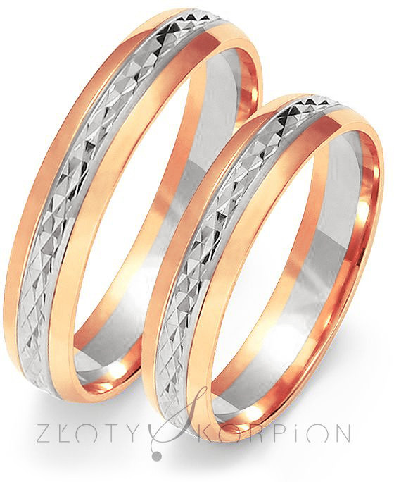 Złoty Skorpion Obrączki ślubne Złoty Skorpion wzór Au-OE192 Au-OE192-2